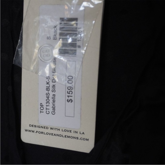 NWT FOR LOVE & LEMONS SILK GABRIELLA DOT BLOUSE
WOMEN'S SIZE SMALL - Picture 7 of 7